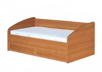 Кровать с ящиками с задней спинкой 900-1 без матраса Вишня Оксфорд в Бердске - berdsk.mebel54.com | фото
