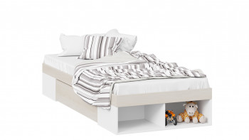 Кровать «Сканди» с ящиком Дуб Гарден/Белый в Бердске - berdsk.mebel54.com | фото