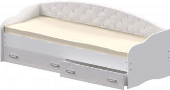 Кровать Софа-7 с мягкой спинкой (800х1900) Белый в Бердске - berdsk.mebel54.com | фото