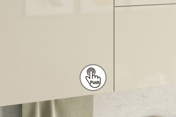 Кухонный гарнитур "Бостон 1.8" белый/крем глянец/дуб скальный глянец в Бердске - berdsk.mebel54.com | фото