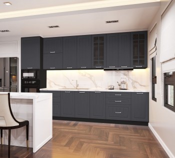 Кухонный гарнитур 1,8м Луксор высокие модули (Клен серый/корпус венге) в Бердске - berdsk.mebel54.com | фото