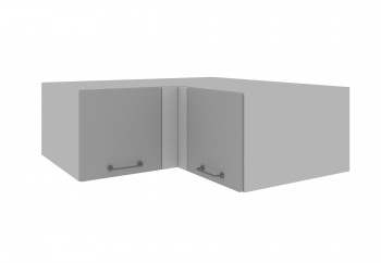 Лофт ГПГУ 1000 шкаф верхний горизонтальный угловой (Штукатурка белая/корпус Серый) в Бердске - berdsk.mebel54.com | фото