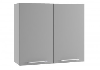 Монца П 800 шкаф верхний (Белый софт/корпус Серый) в Бердске - berdsk.mebel54.com | фото
