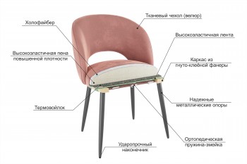 Набор стульев Моли 2 шт (кофе велюр/черный) в Бердске - berdsk.mebel54.com | фото