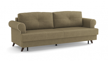 Оливер / диван - кровать 3-х местн. (еврокнижка) (велюр велутто коричневый 23 в Бердске - berdsk.mebel54.com | фото