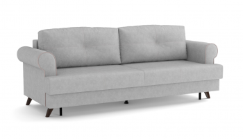 Оливер / диван - кровать 3-х местн. (еврокнижка) (велюр велутто серебряный 52 в Бердске - berdsk.mebel54.com | фото
