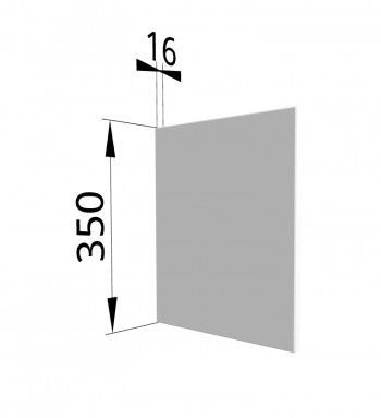 Панель торцевая (для шкафа горизонтального) ПГ Ройс (Белый софт) в Бердске - berdsk.mebel54.com | фото