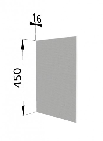 Панель торцевая (для шкафа горизонтального высокого) ВПГ Квадро (Белая кожа) в Бердске - berdsk.mebel54.com | фото