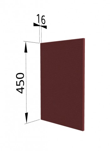 Панель торцевая (для шкафа горизонтального высокого) ВПГ Квадро (Красная кожа) в Бердске - berdsk.mebel54.com | фото