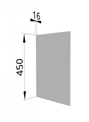 Панель торцевая (для шкафа горизонтального высокого) ВПГ Ройс (Белый софт) в Бердске - berdsk.mebel54.com | фото