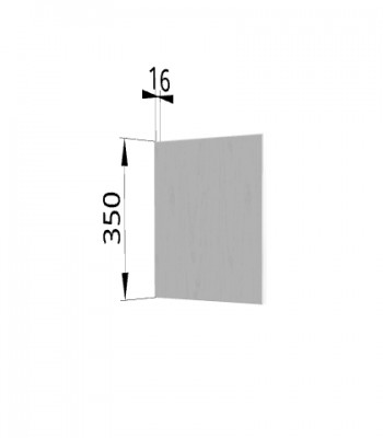 Панель торцевая (для шкафа горизонтального высотой 350 мм) ПГ Мелисса (Белый скин) в Бердске - berdsk.mebel54.com | фото