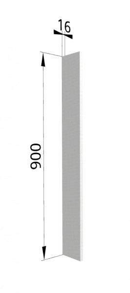 Панель торцевая (для шкафа торцевого верхнего высокого) ВПТ 400 Квадро (Белая кожа) в Бердске - berdsk.mebel54.com | фото