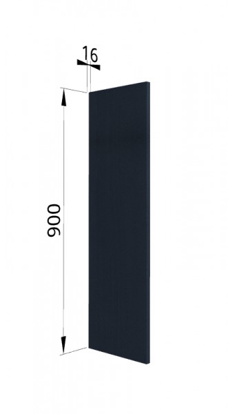 Панель торцевая (для шкафа верхнего высокого) ВП Тито, Гарда (Индиго) в Бердске - berdsk.mebel54.com | фото