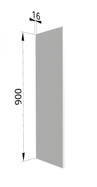 Панель торцевая (для шкафа верхнего высотой 900 мм) ВП Мелисса (Белый скин) в Бердске - berdsk.mebel54.com | фото
