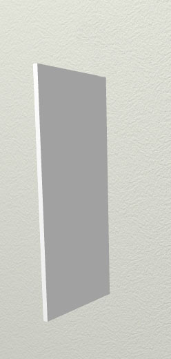 Панель торцевая П Капля (для шкафа верхнего) Белый в Бердске - berdsk.mebel54.com | фото