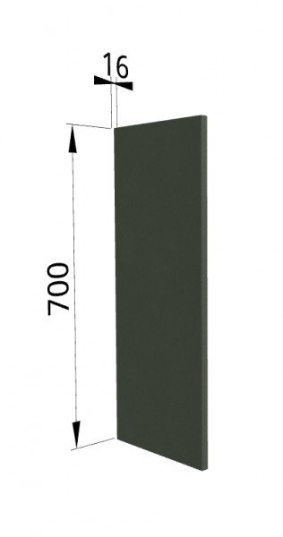 Панель торцевая П Квадро (для шкафа верхнего) Оливково-зеленый в Бердске - berdsk.mebel54.com | фото