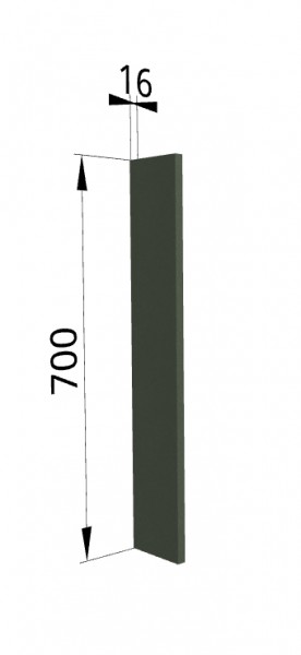 Панель торцевая ПТ 400 Квадро (для шкафа торцевого верхнего) Оливково-зеленый в Бердске - berdsk.mebel54.com | фото