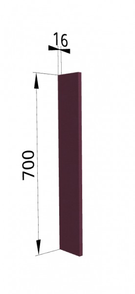 Панель торцевая ПТ 400 Квадро (для шкафа торцевого верхнего) Виноград в Бердске - berdsk.mebel54.com | фото
