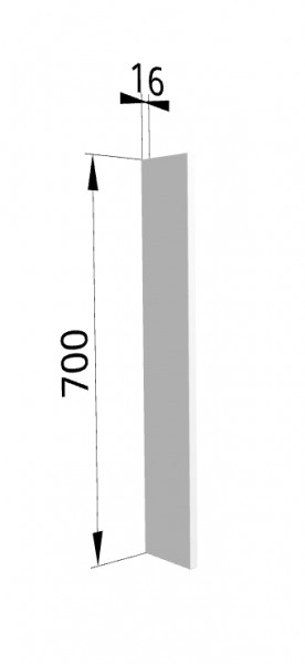 Панель торцевая ПТ 400 Ройс (для шкафа торцевого верхнего) Белый софт в Бердске - berdsk.mebel54.com | фото