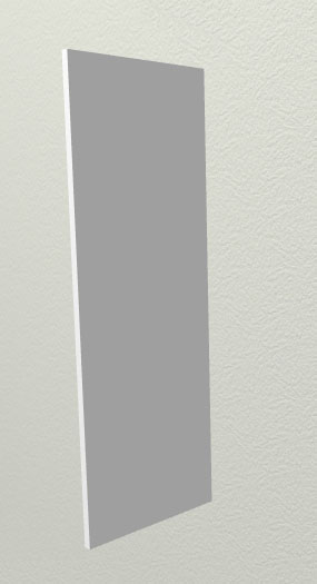 Панель торцевая ВП Капля (для шкафа верхнего высокого) Белый в Бердске - berdsk.mebel54.com | фото