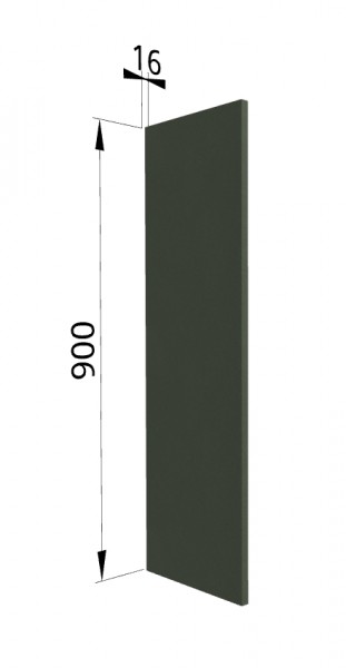 Панель торцевая ВП Квадро (для шкафа верхнего высокого) Оливково-зеленый в Бердске - berdsk.mebel54.com | фото
