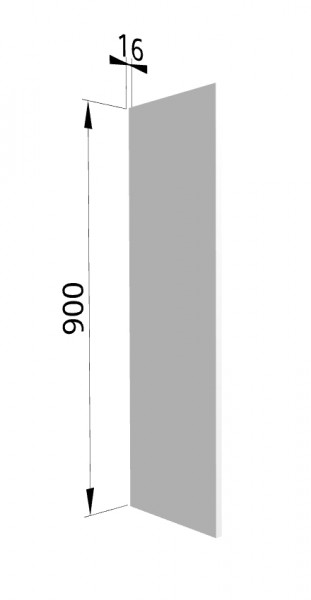 Панель торцевая ВП Ройс (для шкафа верхнего высокого) Белый софт в Бердске - berdsk.mebel54.com | фото