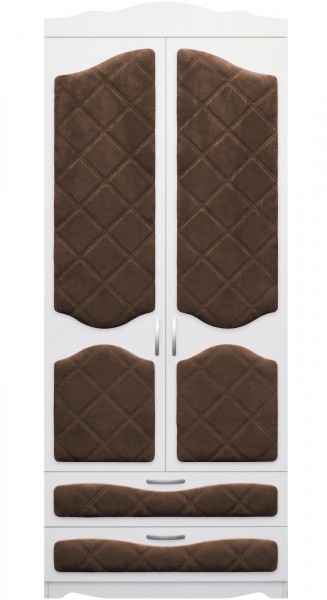 Шкаф 2-х створчатый с ящиками серии Иллюзия 08 Шоколад в Бердске - berdsk.mebel54.com | фото