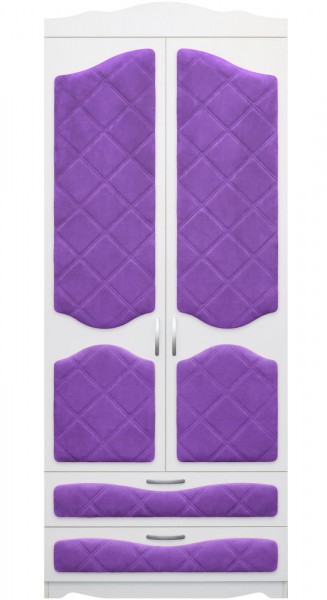 Шкаф 2-х створчатый с ящиками серии Иллюзия 32 Фиолетовый в Бердске - berdsk.mebel54.com | фото