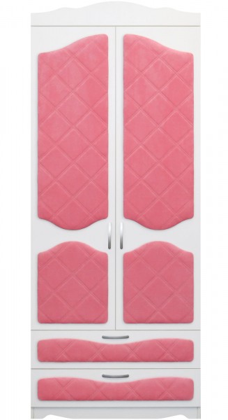 Шкаф 2-х створчатый с ящиками серии Иллюзия 89 Розовый в Бердске - berdsk.mebel54.com | фото