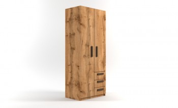 Шкаф 2-х створчатый с ящиками Шервуд (Дуб Вотан) в Бердске - berdsk.mebel54.com | фото