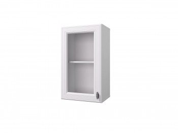 Шкаф 40 с витриной Ева (Белый Софт/Белый) в Бердске - berdsk.mebel54.com | фото