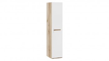 Шкаф для белья с 1-ой дверью «Фьюжн» Дуб Делано/Белый глянец в Бердске - berdsk.mebel54.com | фото