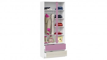 Шкаф для одежды комбинированный «Сканди» Дуб Гарден/Белый/Лиловый в Бердске - berdsk.mebel54.com | фото