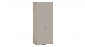 Шкаф для одежды с 2 глухими дверями «Эмбер» Баттл Рок/Серый глянец в Бердске - berdsk.mebel54.com | фото