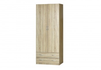 Шкаф для платья и белья 2-х дверный без зеркала Дуб Сонома в Бердске - berdsk.mebel54.com | фото