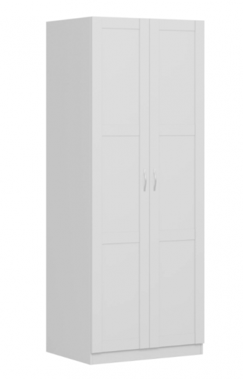 Шкаф двухдверный Пегас сборный белый в Бердске - berdsk.mebel54.com | фото