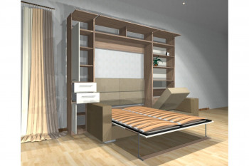 Шкаф-кровать с диваном Каролина в Бердске - berdsk.mebel54.com | фото