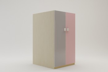 Шкаф под кровать второго яруса Грэйси (Розовый/Серый/корпус Клен) в Бердске - berdsk.mebel54.com | фото