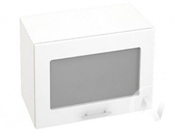 Шкаф со стеклом Валерия-М ШВГС-609 (Белый глянец/Белый/верхний/горизонтальный/высокий) в Бердске - berdsk.mebel54.com | фото