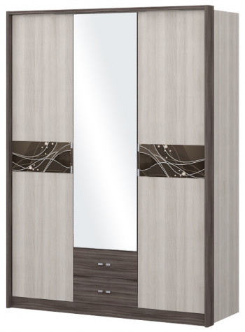 Шкаф трехстворчаты с зеркалом Шк68.1 Николь в Бердске - berdsk.mebel54.com | фото
