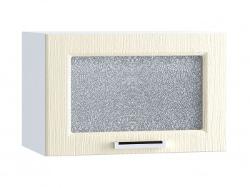 Шкаф верхний горизонтальный со стеклом 500, ШВГС 500 (Клен кремовый/корпус белый) в Бердске - berdsk.mebel54.com | фото