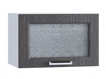 Шкаф верхний горизонтальный со стеклом 500, ШВГС 500 (Клен серый/корпус белый) в Бердске - berdsk.mebel54.com | фото