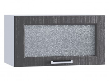 Шкаф верхний горизонтальный со стеклом 600, ШВГС 600 (Клен серый/корпус белый) в Бердске - berdsk.mebel54.com | фото