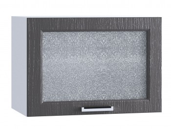 Шкаф верхний горизонтальный со стеклом 609, ШВГС 609 (Клен серый/корпус белый) в Бердске - berdsk.mebel54.com | фото