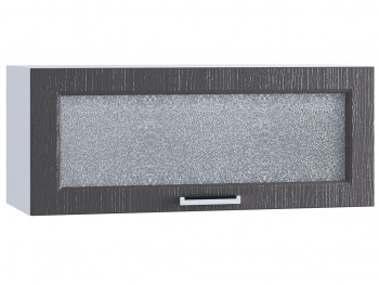 Шкаф верхний горизонтальный со стеклом 800, ШВГС 800 (Клен серый/корпус белый) в Бердске - berdsk.mebel54.com | фото