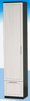Шкаф высокий с ящиком ДЛЯ ГОСТИНОЙ ШВЯ-450 Венге/Дуб выбеленный в Бердске - berdsk.mebel54.com | фото