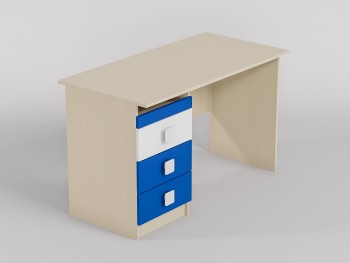 Стол (прямая столешница) Скай люкс (Синий/Белый/корпус Клен) в Бердске - berdsk.mebel54.com | фото