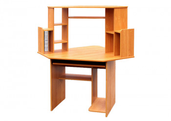 Угловой компьютерный стол (Вишня Оксфорд) в Бердске - berdsk.mebel54.com | фото