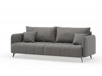 Валериан диван трёхместный прямой Стальной, ткань RICO FLEX 9292 в Бердске - berdsk.mebel54.com | фото