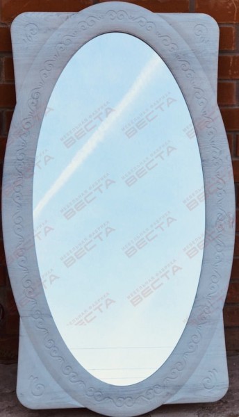 Зеркало Овальное МДФ Белый в Бердске - berdsk.mebel54.com | фото